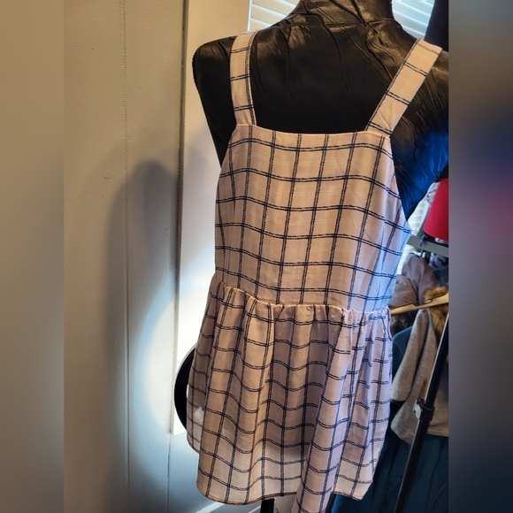 NWT Lumiere Med Urban Outfitters plaid pink and blue - Picture 4 of 7